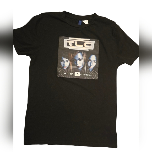 TLC FanMail Black T-Shirt. Size women's  Small - Picture 1 of 7